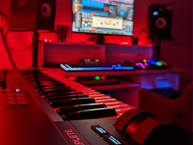 Image du piano du studio